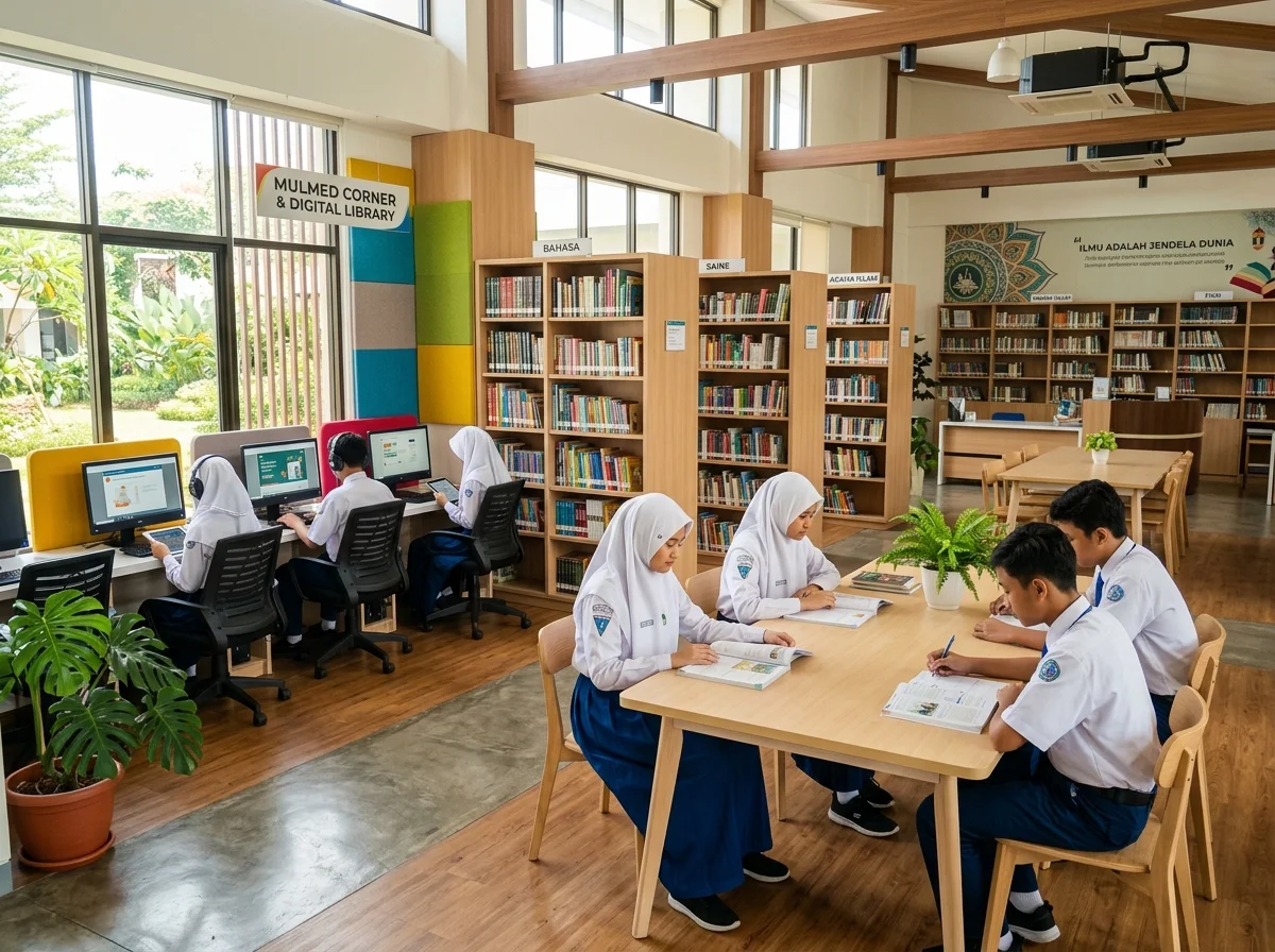 Perpustakaan & Ruang Literasi Siswa Ishum
